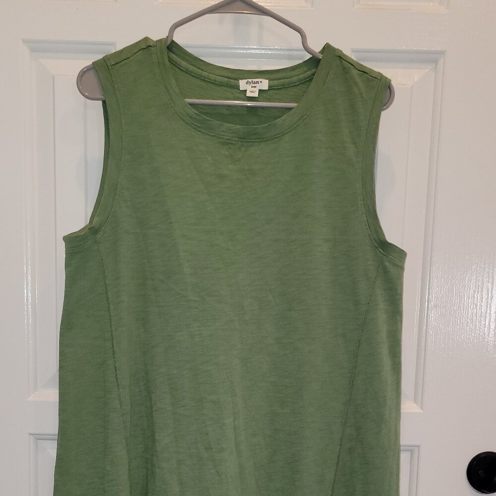 Green tank top dress tunic